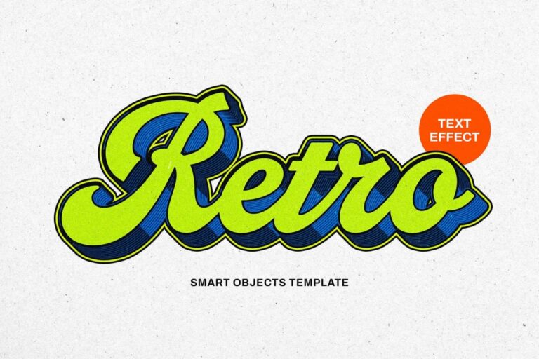 Retro Comic Text Effect PSD Free Download